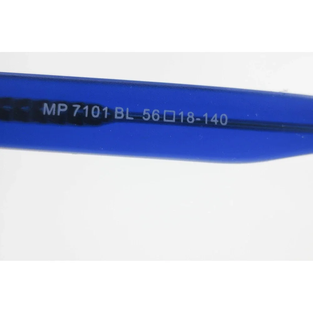 Blue Rectangular Eyeglass Frames MP 7101 BL 56-18-140 Full Rim Glasses